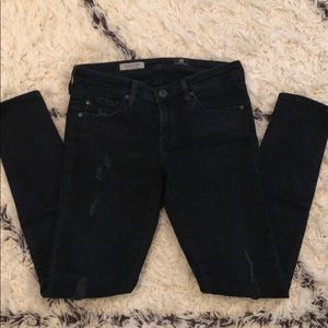 AG The Legging Super Skinny Black Jeans